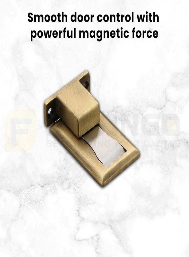 FITTINGO Premium Concealed Magnetic Door Stopper/Stainless Steel Stopper Magnetic/Stylish Floor Mount Door Stopper for Home/Office and Hotels (Pack of 1, Antique Matt Finish) - Image 4